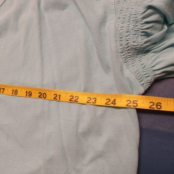 ANA Light Blue XL Smocked Sleeve Light weight Top - Picture 4 of 6
